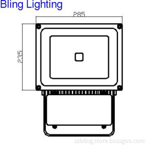 80W LED flood light,AC100-AC240V,Natural white,4000K-4500K,6300lm